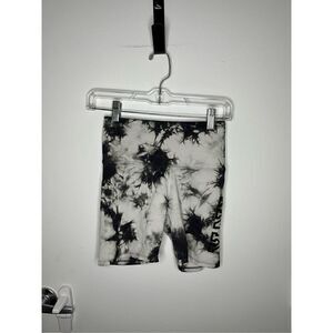 PINK Victoria's Secret Black & White Tie Dye High waisted Biker Shorts Size XS